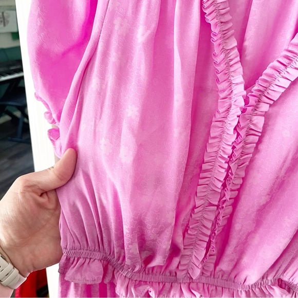 Anthropologie Dress Women's Small Current Air Pink Ruffle Dopamine Aesthetic - Picture 4 of 10